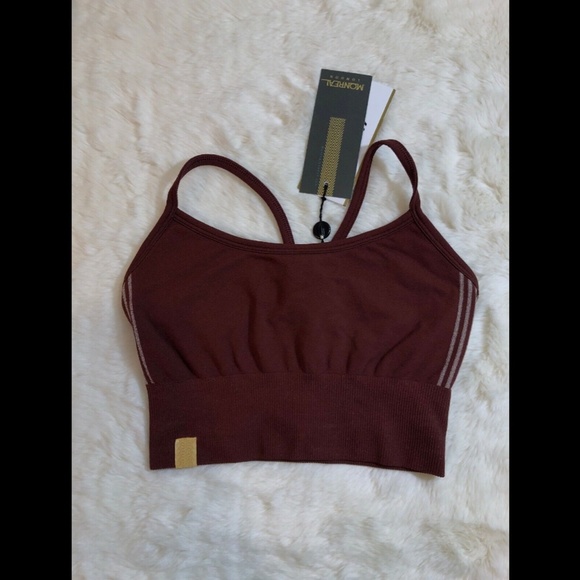 NWT Monreal London Zen Seamless Sports Bra‎ Cocoa [ SZ XS/S ] - Picture 4 of 12